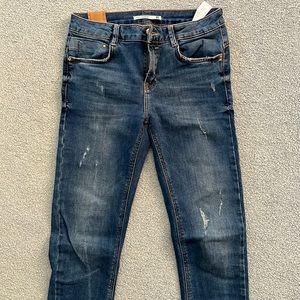 Zara skinny lightly distressed Jeans